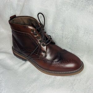 Brother Rich Brown Leather Ankle Boots